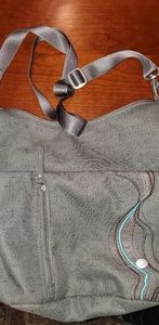 Haiku sage green grayish bucket purse